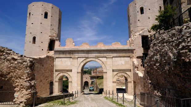 A Roman gate at Spello.