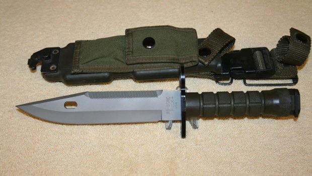 One of the M-9 bayonet knives for sale at Bankstown Gun Shop.