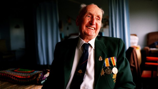 Survivor: Ted Matthews, who died in 1997, was one of the last original Anzacs who landed in Gallipoli in 1915.