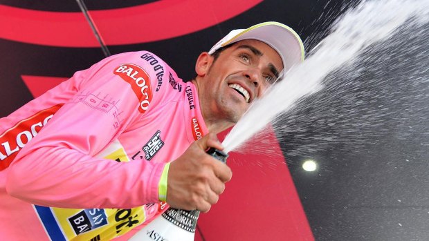 Feted: Alberto Contador's Giro success can be traced back to the Tour Down Under 10 years ago.