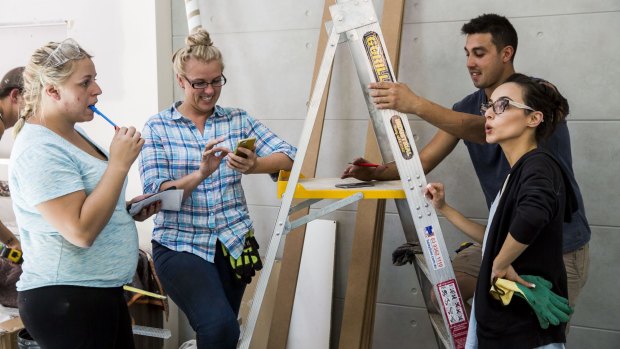 Sarah and Renee pit their skills against Lisa and John on Reno Rumble.