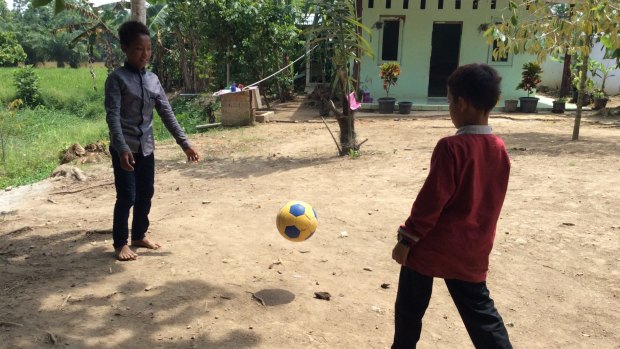 Students take a break at Al-Hidayah Islamic School.