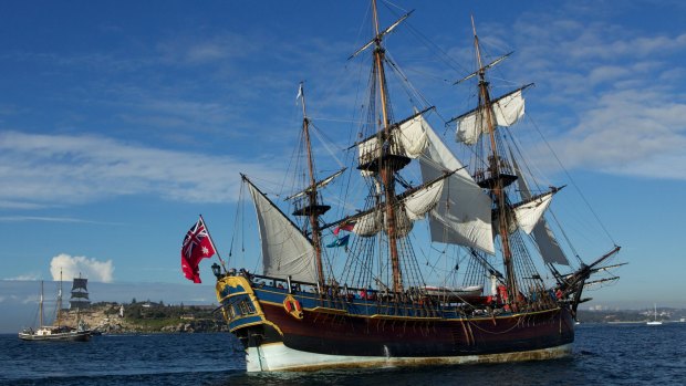 A replica of the Endeavour.