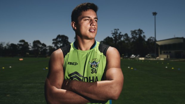 Raiders back-rower Joseph Tapine has made an immediate impact in Canberra.