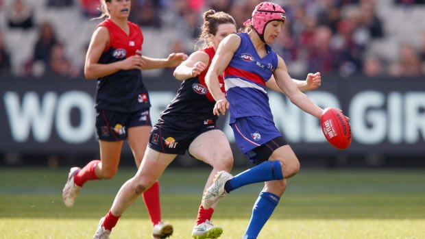 The hunt is on for Canberra's next Heather Anderson, who played for the Western Bulldogs in the women's AFL game this year.