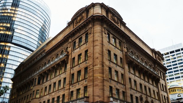 "Public school in the making": the Department of Education building. 