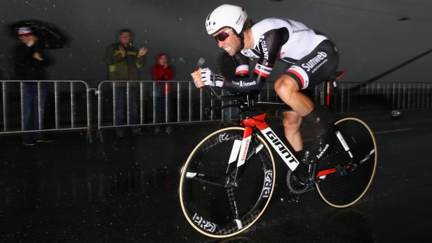 Canberra cyclist Michael Matthews, of Team Sunweb, competes during stage one of the Tour de France 2017, a 14km individual time trial on July 1, 2017 in Duesseldorf, Germany. 