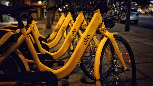 Ofo share bikes have started to appear in Sydney.