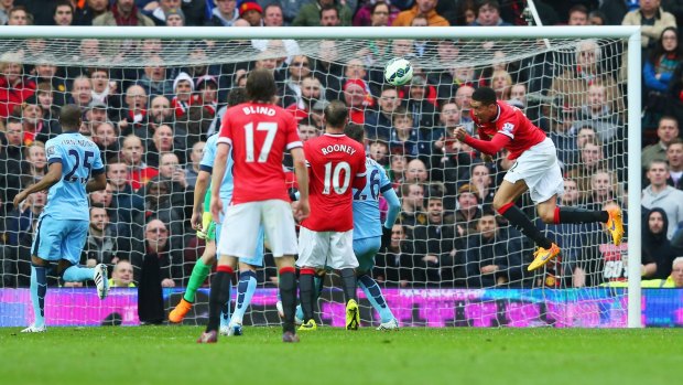 Chris Smalling seals the win for United with their fourth goal of the match.