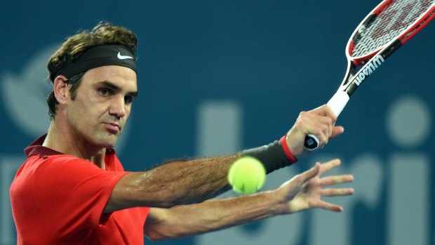 Tough match: Roger Federer will play Australian James Duckworth in the quarter-finals of the Brisbane International.
