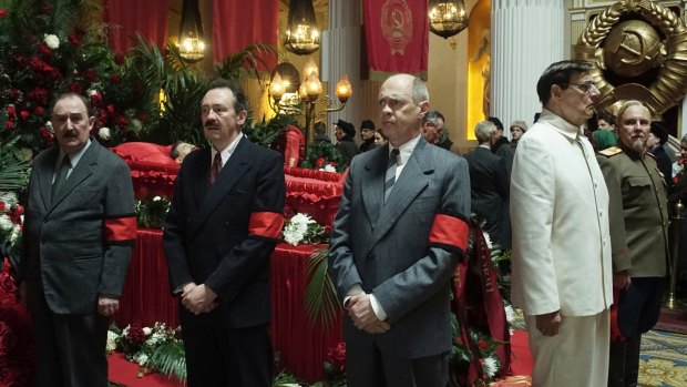 Dermot Crowley (from left), Paul Whitehouse, Steve Buscemi, Jeffrey Tambor and Paul Chahidi in The Death of Stalin.