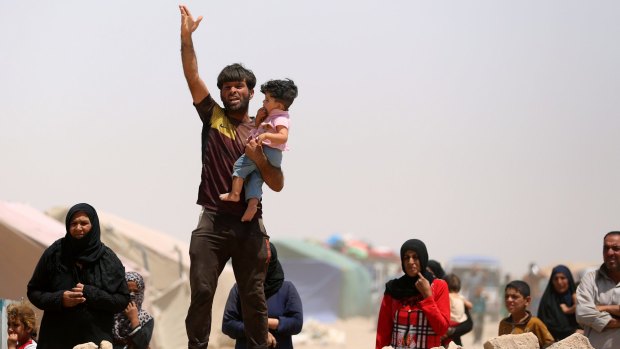 Displaced civilians from Ramadi now live in a camp inAmiriyat al-Fallujah, west of Baghdad.