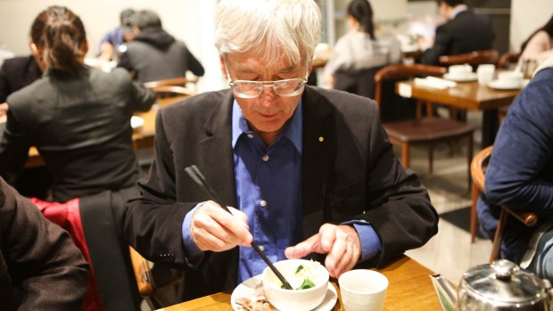 "If it was some other rich man you'd be going to Rockpool": Dick Smith eats lunch in Sydney's Chinatown.