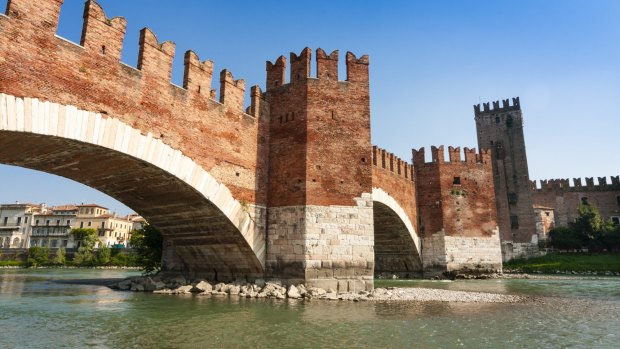 Ponte Scaligero over the Adige river.