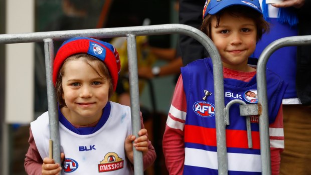 Young Bulldogs fans soaked up the atmosphere.