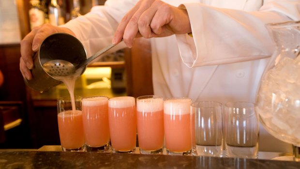 The Bellini aperitif at Harry's Bar in Venice, Italy where it was invented.