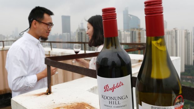 Penfolds wine being enjoyed in China