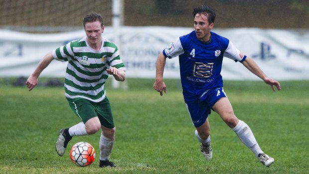 Tuggeranong United were unable to respond to two first-half Olympic goals in trying conditions.