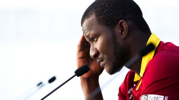 Downcast: West Indies seamer Darren Sammy after the loss.