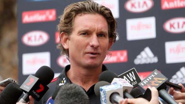 Business as usual: coach James Hird.
