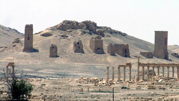 The ancient Roman city of Palmyra, northeast of Damascus, Syria.