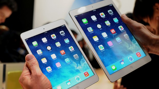 Slowing down: The current iPad Mini and iPad Air.