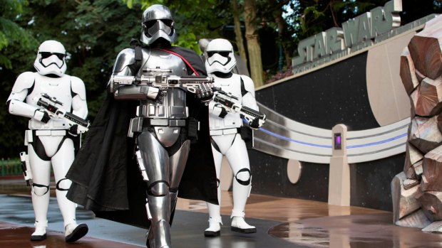 Darth Vader and the Stormtroopers stalk the streets as Star Wars takes over Disneyland Hong Kong.