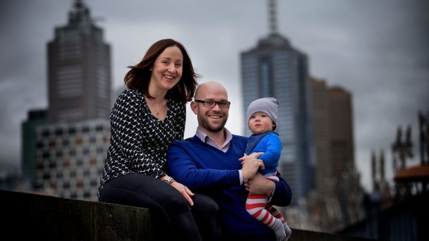 Nina and Simon Cunneen with son Louis: 'Just somewhere we can live quite comfortably and happily.'