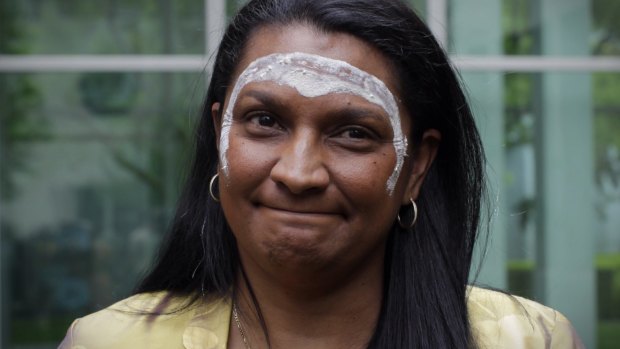 Former senator Nova Peris during an Indigenious blessing ceremony at Parliament House in 2013.
