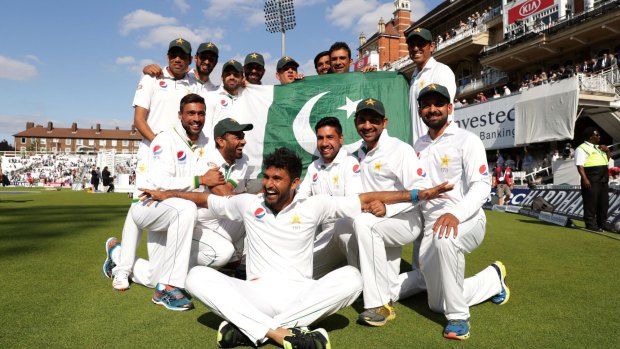 On top of the world: The Pakistanis, who recently enjoyed Test victory in England, will be touring Australia this summer.