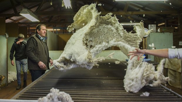 "You can't spend all of your money when you get a big wool cheque," Yass wool farmer Bill Mackay said.