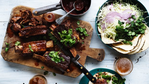 Braised short ribs and adobo.