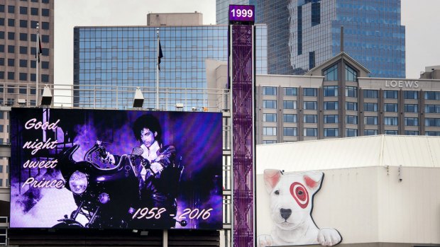 A public tribute to Prince in Minneapolis.