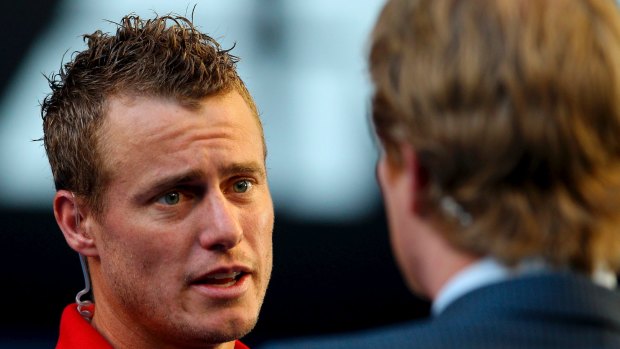 Come on!: Parts of the commentary from the likes of Lleyton Hewitt (left) and Jim Courier have been questionable. 