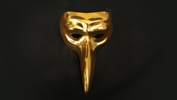 The German DJ-producer's trademark gold mask.