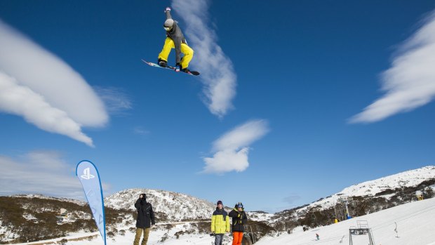 Snowboarders were out in force at Perisher on Thursday