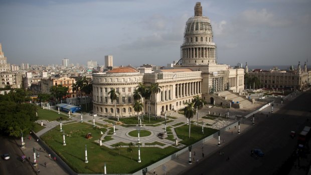 古巴首都或El Capitolio被古巴人,哈瓦那。