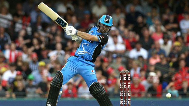Travis Head guides Adelaide to victory over the Renegades Monday night.