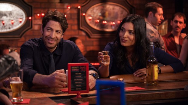Hany with Shelley Conn in a scene from <i>Heartbeat</i>.