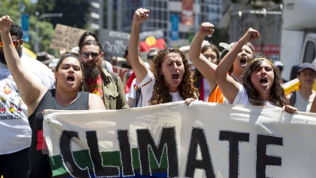 Among those who know what they think about climate change: demonstrators at the 2014 G20 Leaders Summit in Brisbane. 