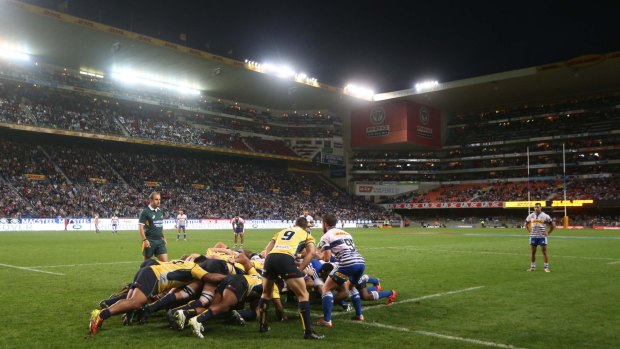Super Rugby match between the Stormers and Brumbies at Newlands Stadium.