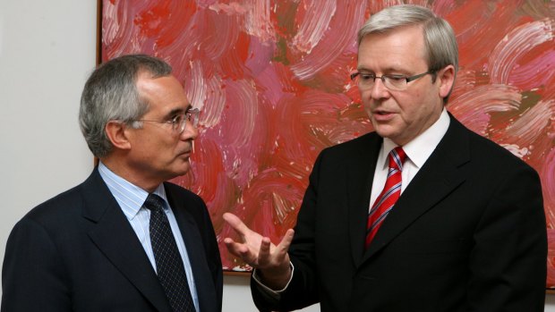 Lord Stern meeting with Mr Rudd in 2007.  