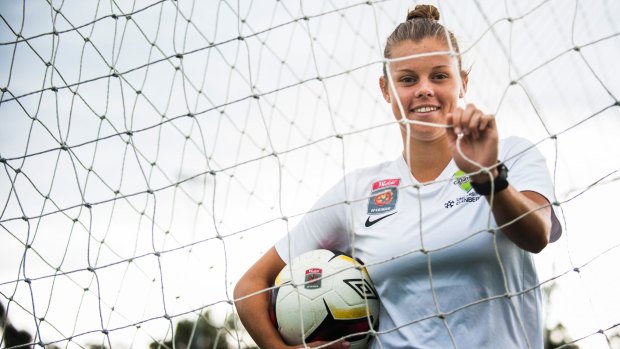 Kahlia Hogg has returned to Canberra United after completing her studies in the US.