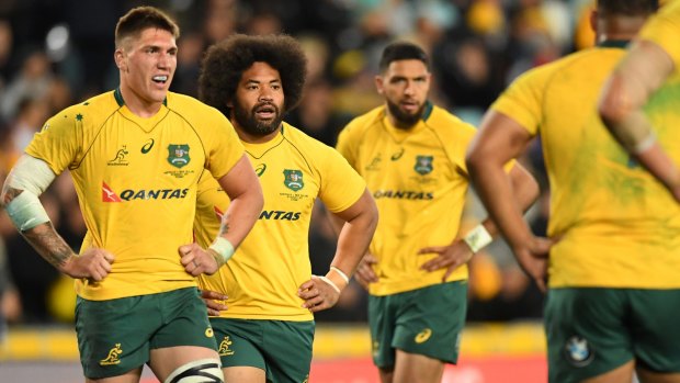 Woeful: Australia conceded 54 points in 48 minutes during Saturday's Test against the All Blacks.
