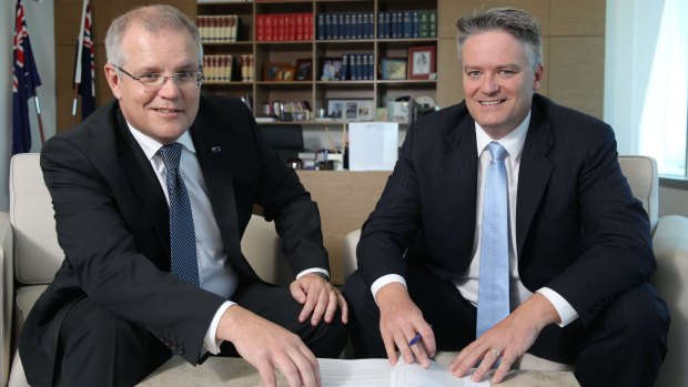 Scott Morrison and Mathias Cormann. 