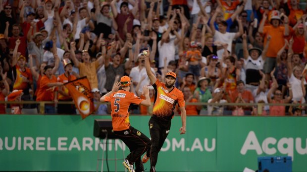 The massive crowd at the WACA enjoyed Perth's win in Sunday's BBL semi-final, but they'll have to watch Wednesday's final in Canberra on TV.
