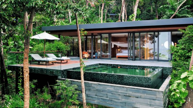 An Ocean Pool villa suite at Six Senses Krabey Island.