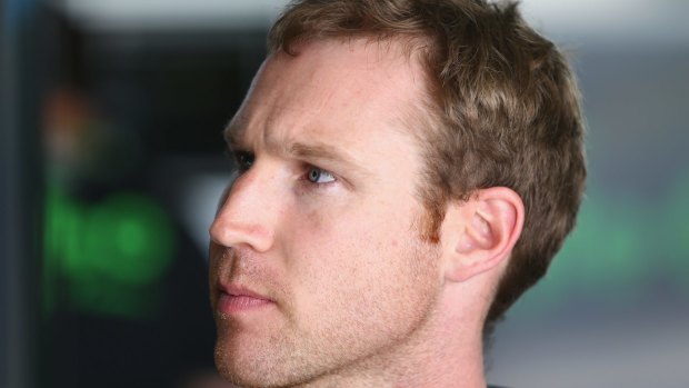 Bottle-O driver David Reynolds at practice for the Bathurst 1000 at Mount Panorama on Thursday.  