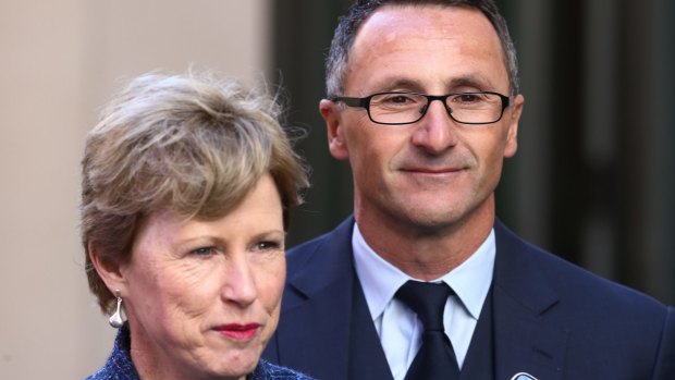 Christine Milne with the new Greens leader Richard Di Natale.