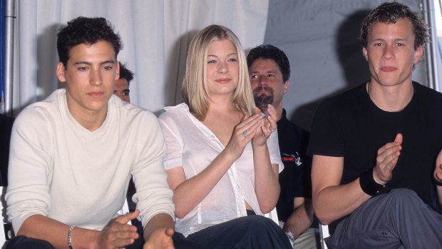 Former actor Andrew Keegan, singer LeAnn Rimes and Heath Ledger at an event together in 1999.